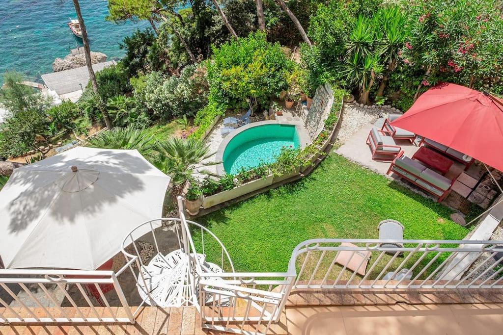 Villa Cisterna Capri, Private Beach Front Property With Pool Exterior foto